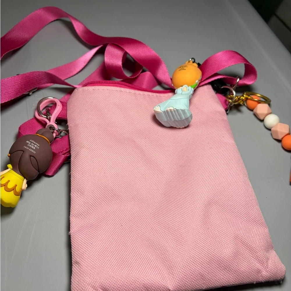 Charming Pink Kids Bag with Character Charms